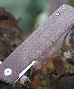 Flash Sale ❤️ Kansept Knives Kansept Foosa Liner Lock - Brown Micarta (3" 154CM SW) X2020T1 🔔 -Automatic Knives shop x2020t1.2 16473.1636667871