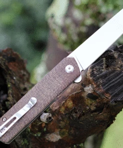 Flash Sale ❤️ Kansept Knives Kansept Foosa Liner Lock - Brown Micarta (3" 154CM SW) X2020T1 🔔 -Automatic Knives shop x2020t1 51455.1636667871