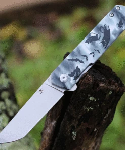Discount 🛒 Kansept Knives Kansept Foosa Liner Lock - Blk G10 / Phantom Cat (3" 154CM SW) X2020T4 🤩